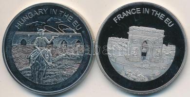 Máltai Lovagrend 2004. 100L (2x) "Magyarország az EU-ban" + "Franciaország az EU-ban&...