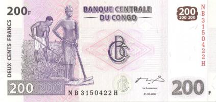 Kongói Demokratikus Köztársaság 2003. 200Fr T:I Congo Democratic Republic 2003. 200 Francs C:UNC Krause 95