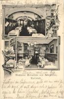 Karlovy Vary, Karlsbad; Wachauer Weinstube und Restaurant / inn interior, floral