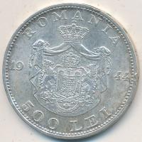 Románia 1944. 500L Ag T:2,2- Romania 1944. 500 Lei Ag C:aXF,VF Krause KM#65