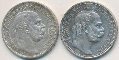 1914-1915. 1K Ag "Ferenc József" (2x) T:2-
Adamo K5.1