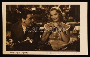 Gábor Miklós (1919-1998) Kossuth-díjas színművész aláírása az őt ábrázoló fotón