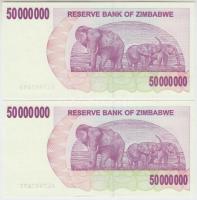 Zimbabwe 2008. 50.000.000$ (2x) sorszámkövetők T:I
Zimbabwe 2008. 50.000.000 Dollars (2x) sequential...