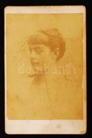 cca 1886 Marie von Vetsera (1871-1889), Habsburg Rudolf szeretőjének arcképe, 10x16 cm / cca 1886 Marie von Vetsera (1871-1889), Crown Prince Rudolf of Austria's mistresses, 10x16 cm