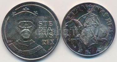 1972. 50Ft Ag + 100Ft Ag "Szt.István" pár dísztokban T:BU