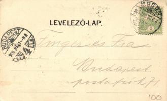 Mosonmagyaróvár, Moson, Wieselburg; Korona szálloda, Takáts Konrád kereskedése; floral