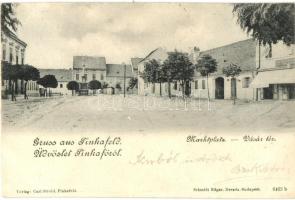 1899 Pinkafő, Pinkafeld; Vásártér, Marktplatz, Verlag Carl Strobl / market place