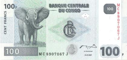 Kongói Demokratikus Köztársaság 2007. 100Fr T:I Congo Democratic Republic 2007. 100 Francs C:UNC  Krause 92