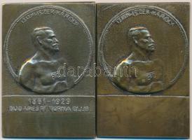 1929. "Budapesti Torna Club 1861-1929" Br plakett (2x) (67x47mm) T:2