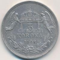 1908KB 5K Ag "Ferenc József" T:2-  Adamo K7