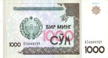 Üzbegisztán 2001. 1000S T:I- (hajtatlan)
Uzbekistan 2001. 1000 Sum C:AU (unfolded)
Krause 82