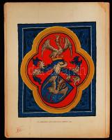 1880-1900 Magyar nemesi családok címerei. 21 dekoratív kőnyomatos tábla a Turul heraldikai magazin m...