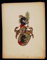 1880-1900 Magyar nemesi családok címerei. 21 dekoratív kőnyomatos tábla a Turul heraldikai magazin m...