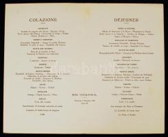 cca 1926 Cosulich line étlap / menu card