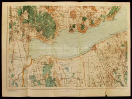 cca 1910 A Balaton déli részének térképe. M. kir. térképészeti intézet 62x45 cm