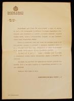 1941 A belügyminiszter körlevele köztisztviselők részére Teleki Pál miniszterelnök intelmeivel