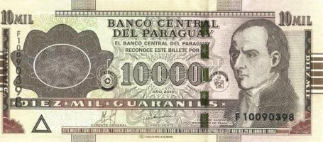 Paraguay 2010. 10.000G T:I- Paraguay 2010. 10.000 Guaraníes C:AU Krause 224