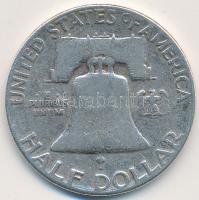 Amerikai Egyesült Államok 1951. 1/2$ Ag "Franklin" T:3  USA 1951. Half Dollar Ag "Franklin" C:F  Krause KM# 199