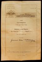 1915 Díszes hadapródi kinevezés / Cadet appointment 30x40 cm