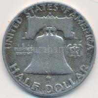 Amerikai Egyesült Államok 1951D 1/2$ Ag "Franklin" T:3  USA 1951D Half Dollar Ag "Franklin" C:F  Krause KM# 199