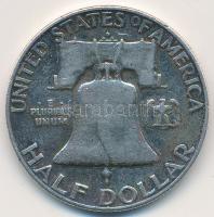 Amerikai Egyesült Államok 1950D 1/2$ Ag "Franklin" T:3  USA 1950D Half Dollar Ag "Franklin" C:F  Krause KM# 199