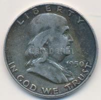 Amerikai Egyesült Államok 1950D 1/2$ Ag "Franklin" T:3 
USA 1950D Half Dollar Ag "Fra...