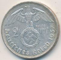 Német 3. Birodalom 1937A 2M Ag "Hindenburg" T:2- German Third Reich 1937A 2 Marks Ag "Hindenburg" C:VF