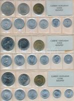 1971. + 1972. + 1973. (2x) + 1980. + 1981. + 1983. 2f-10Ft 9db-bül álló forgalmi sorok T:1