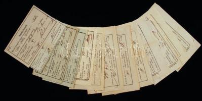 1855-1860 15 db német nyelvű feladóvevény