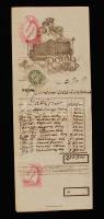 1920 Győr, A Meixner Royal Szálló díszes fejléces számlája szállodai pecséttel