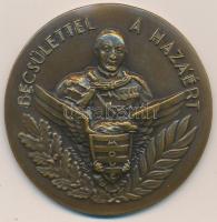 1938. "Vitéz Gömbös Gyula Emlékérem / Becsülettel a Haázáért MÁV-MOVE" Br díjérem szalag nélkül. Szign.: Ludvig Bp. (40mm) T:2