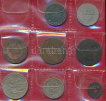 Vegyes fémpénz tétel ezüst és jobb darabokkal berakóba rendezve T:vegyes
Mixed lot with silver coins...