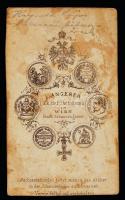 cca 1870 Haynald Lajos (1816-1891) kalocsai bíboros érsek, erdélyi katolikus püspök fényképe 9x11 cm
