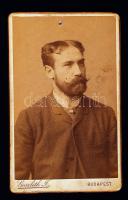 cca 1880 Dominits Gyula a Ganz gyár igazgatójának fényképe 9x11 cm