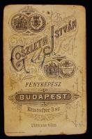 cca 1880 Dominits Gyula a Ganz gyár igazgatójának fényképe 9x11 cm