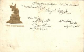 A Nemzeti Áldozatkészség Szobor / The statue of the national sacrifice, crest, Emb. (EB)