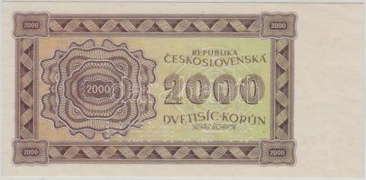 Csehszlovákia 1945. 2000K "Specimen" T:II Czechoslovakia 1945. 2000 Korun "Specimen" C:XF Krause 50A