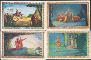 Vörösmarty Mihály: Szép Ilonka - 10 darabos háború előtti képeslap sorozat Szűcs Pál festményeivel