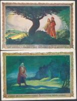 Vörösmarty Mihály: Szép Ilonka - 10 darabos háború előtti képeslap sorozat Szűcs Pál festményeivel