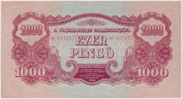 1944. 1000P "A Vöröshadsereg Parancsnoksága" T:II- Adamo P48