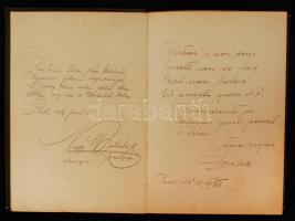 cca 1880-1890 Emlékkönyv néhány rajzzal, sok bejegyzéssel