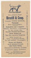 1899 Birnstill Co. Temesvár díszes számolocédula / Temesvár Delicatessen-Geschäft, dekor. Zahlzettel
