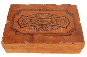 Gerbeaud fa doboz kis faragásokkal / Gerbeaud wooden box