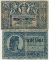 1919. augusztus 9. 10K + 1919. július 15. 20K T:III-,IV