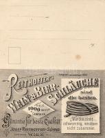 Ca. 1900 dekoratív reklám-levelezőlap / Wien, Wein- u. Bier Schläuche Dekor. Werbung-Correspondenz-Karte