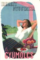 Idegeit nyugtatja a gyümölcs, C-vitamin táblázat a hátoldalon / Hungarian health campaign