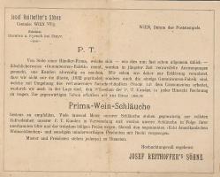 Ca. 1900 dekoratív reklám-levelezőlap / Wien, Wein- u. Bier Schläuche Dekor. Werbung-Correspondenz-K...