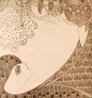 Sassy Attila (Aiglon): Ópium-álmok. Bp., 1918, Pápai, 2. kiad. 2p + 9 db erotikus szecessziós cinkog...