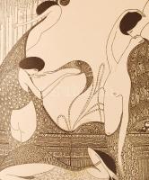 Sassy Attila (Aiglon): Ópium-álmok. Bp., 1918, Pápai, 2. kiad. 2p + 9 db erotikus szecessziós cinkog...