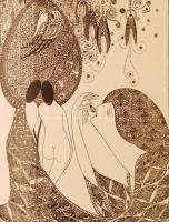 Sassy Attila (Aiglon): Ópium-álmok. Bp., 1918, Pápai, 2. kiad. 2p + 9 db erotikus szecessziós cinkog...